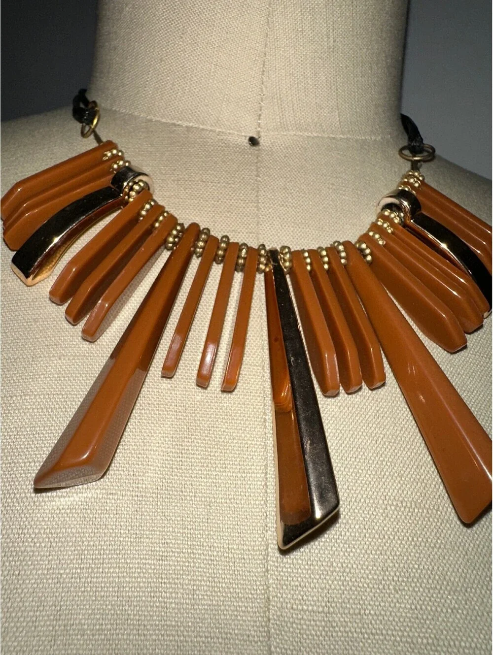 Y2K Two-Tone Earthy Maximalist Statement Necklace